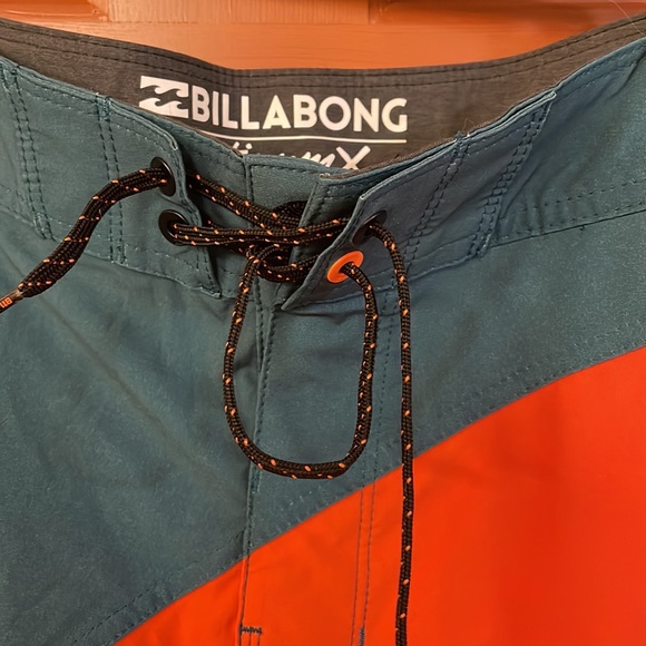 Billabong Platinum X Boardshorts Swim Trunks M100EPUX Orange Green Teal 31 - Picture 2 of 4